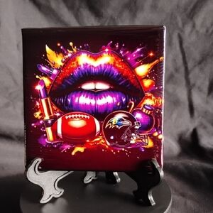 Hand Crafted Ravens Lips Art
